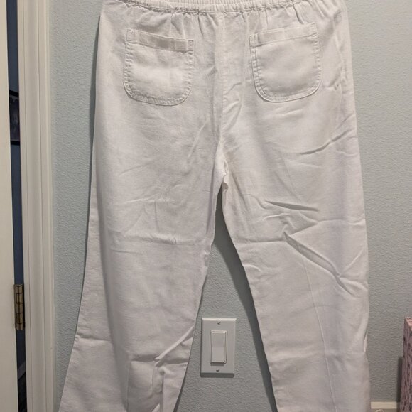 Vintage Caslon White Linen Pants - Small - Picture 4 of 7